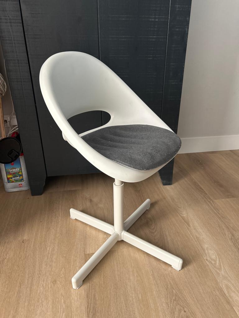 IKEA Sibben Bureaustoel Kind - Wit/Grijs, Huis en Inrichting, Bureaustoelen, Ophalen, Zo goed als nieuw, Wit, Bureaustoel