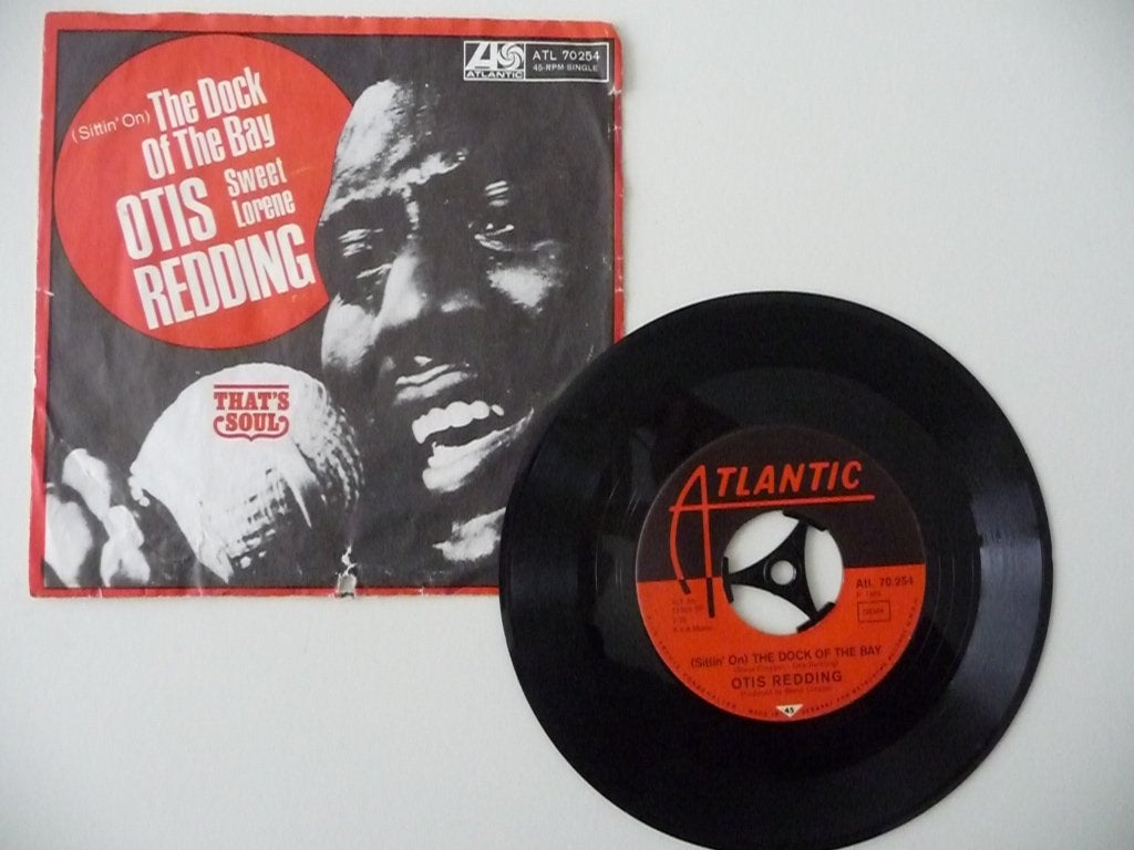 single OTIS REDDING - THE DOCK OF THE BAY -Atlantic Records, Gebruikt, 7 inch, Ophalen of Verzenden, Pop