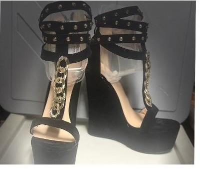 plateau wedge hoge hakken sandalen platform high heels pumps, Kleding | Dames, Schoenen, Ophalen, Zwart, Nieuw, Schoenen met hoge hakken
