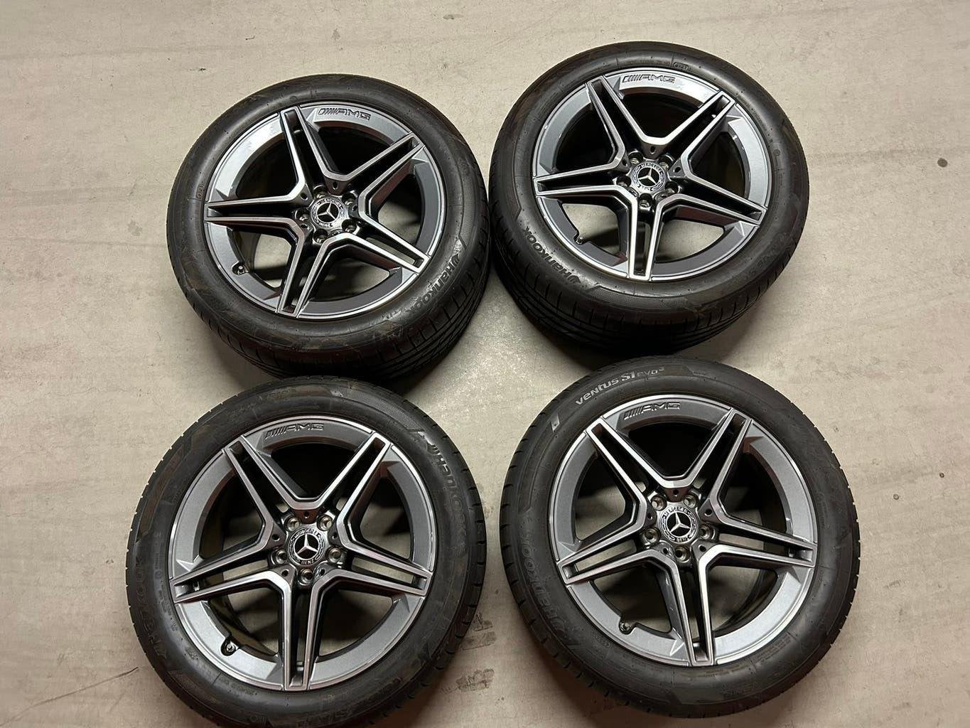 Mercedes S klasse W223 AMG 19 inch breedset Hankook MO+TPMS, Gebruikt, Banden en Velgen, Mercedes, Personenwagen