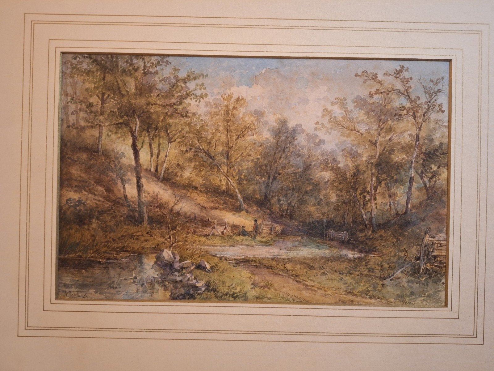 Schilderij spelende kinderen door de Ranitz, Gedateerd, Ophalen of Verzenden, Papier, Klassiek