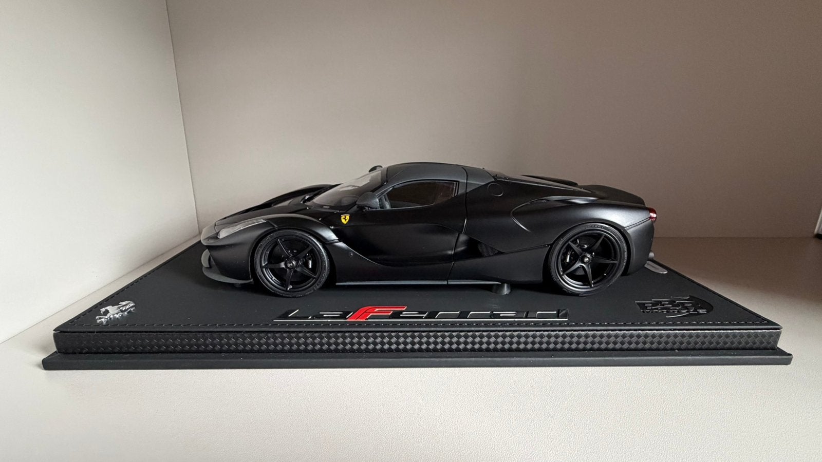 1/18 BBR Ferrari LaFerrari Matt black open, Ophalen of Verzenden, Nieuw, Overige merken