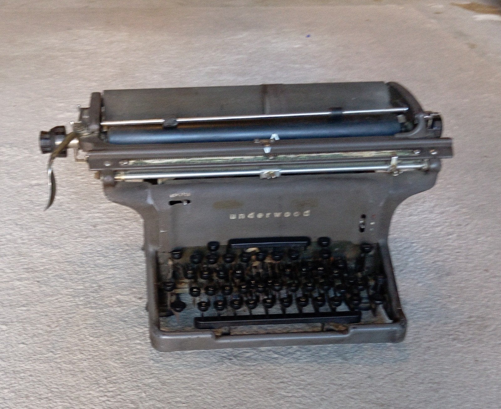 oude Underwood typemachine, Ophalen, Gebruikt