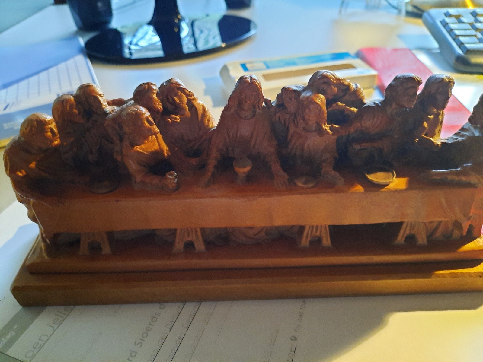 Houten sculptuur Het Laatste Avondmaal - W.u.M. Heinzeller, Ophalen of Verzenden
