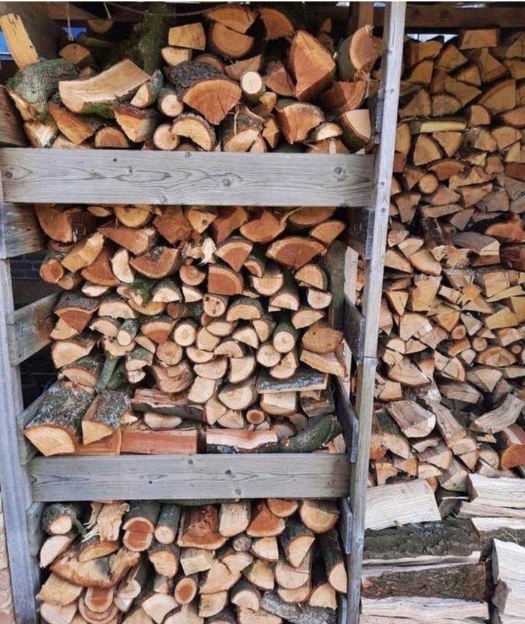 Gekloofd Eikenhout bezorgen mogelijk io., Tuin en Terras, 3 tot 6 m³, Ophalen of Verzenden, Eikenhout, Blokken