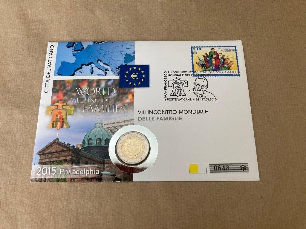 2 € Numisbrief. Vaticaan. 2015., Postzegels en Munten, Munten | Europa | Euromunten, Ophalen, Vaticaanstad, 2 euro, Losse munt