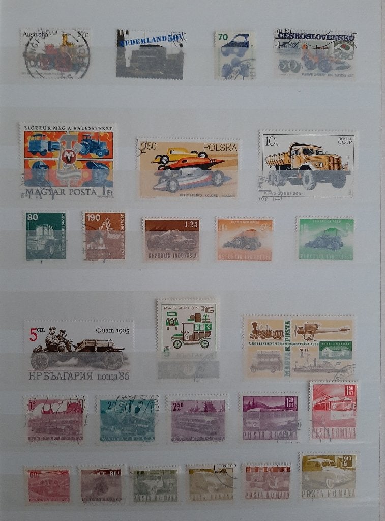 3 Kaarten Mooiste Postzegels Auto No. 4 Gestempeld, Ophalen, Gestempeld, Auto's
