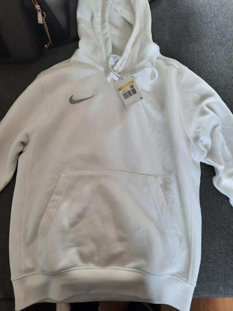 Nieuwe Nike hoodie - Wit met grijze swoosh, Wit, Nike, Nieuw, Overige maten