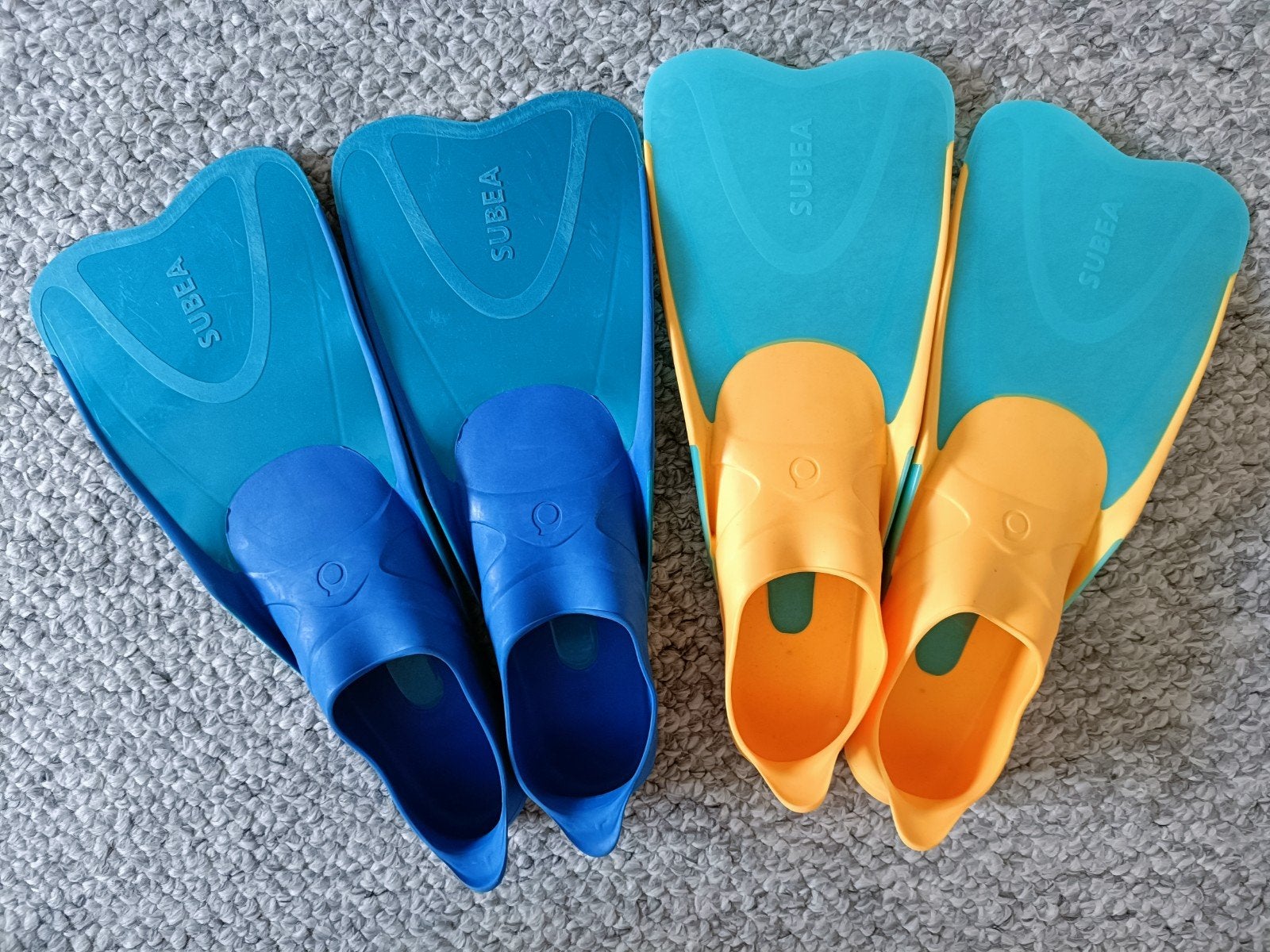 Snorkelvinnen / zwemvliezen Subea maat 34/35, Ophalen of Verzenden, Gebruikt, Snorkelvinnen