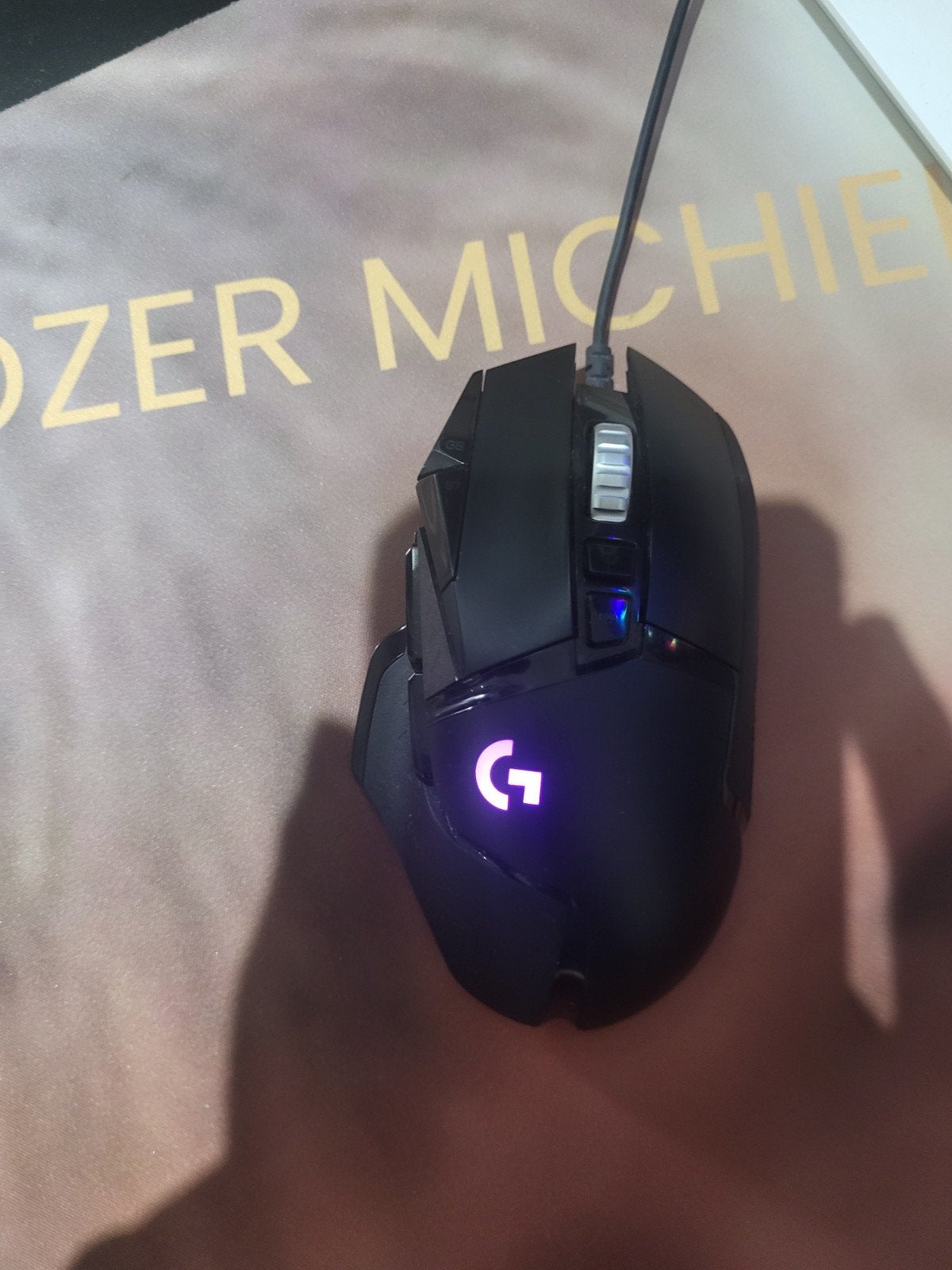 gaming muis g502 hero logitech, Computers en Software, Rechtshandig, Muis, Gebruikt, Logitech.