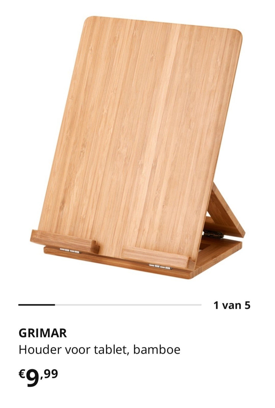 IKEA GRIMAR tablethouder van bamboe, Ophalen of Verzenden, Zo goed als nieuw, GRIMAR, IKEA