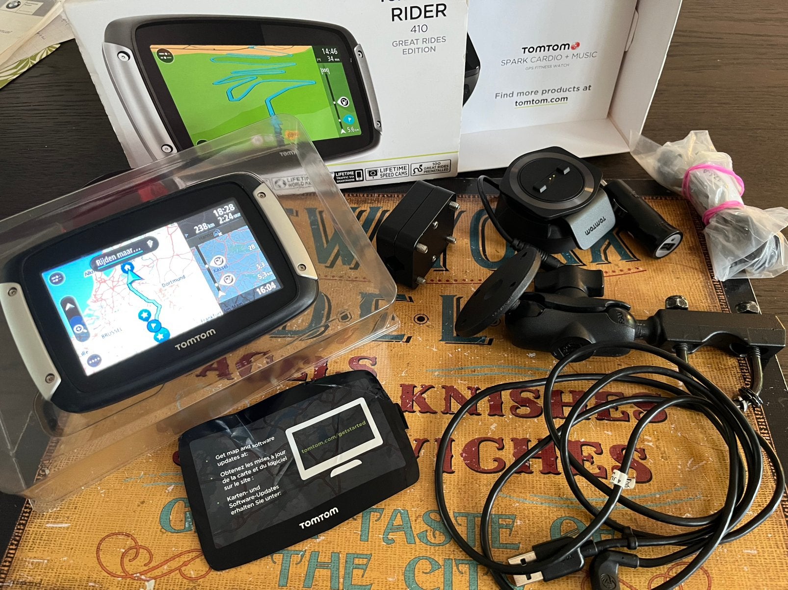 TomTom Rider, Ophalen, Gebruikt