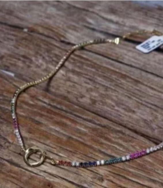 Ania Haie - Rainbow Chain Ketting - Gold plated - Nieuw €255, Overige materialen, Met strass, Nieuw, Ophalen of Verzenden