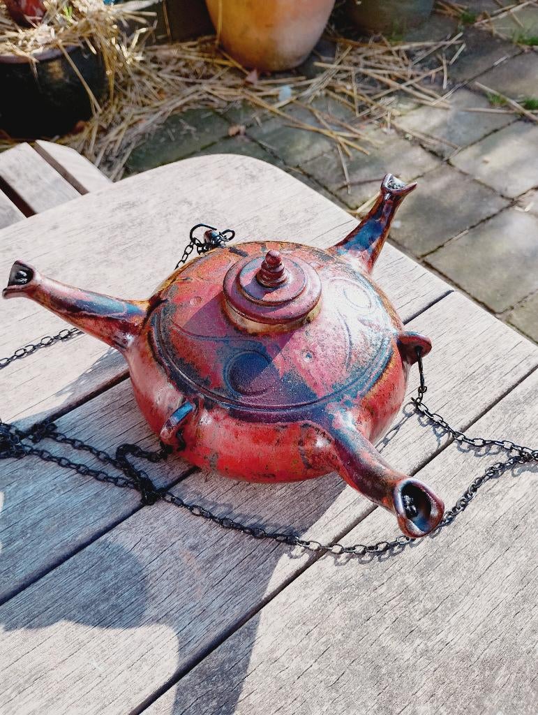 Antieke olielamp India  hangend, Ophalen of Verzenden