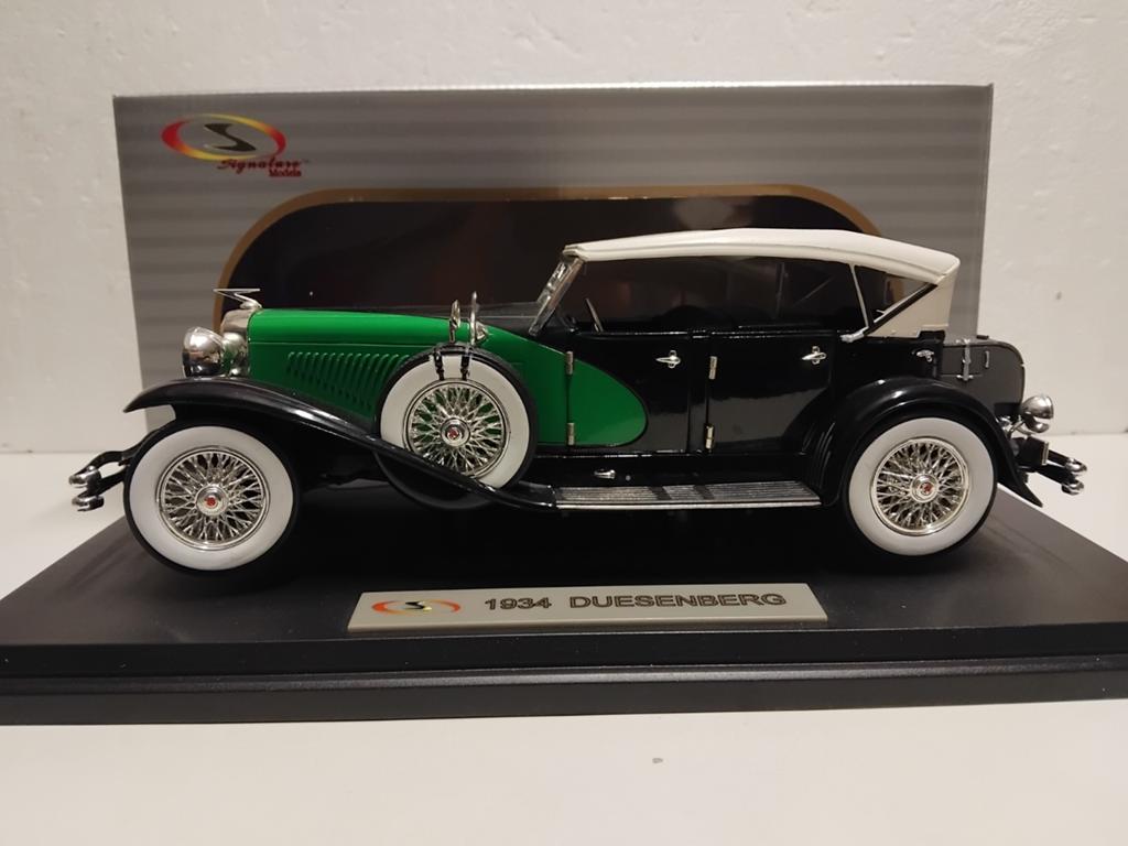 Duesenberg twotone black/green 1934 Signature 1:18 KRD, Hobby en Vrije tijd, Modelauto's | 1:18, Ophalen of Verzenden, Zo goed als nieuw