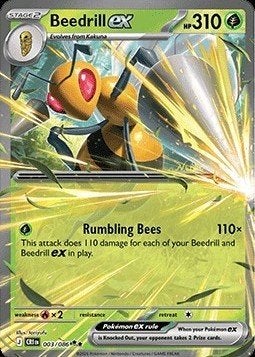 Beedrill EX Pokemonkaart TCG, Ophalen, Nieuw, Losse kaart, Foil