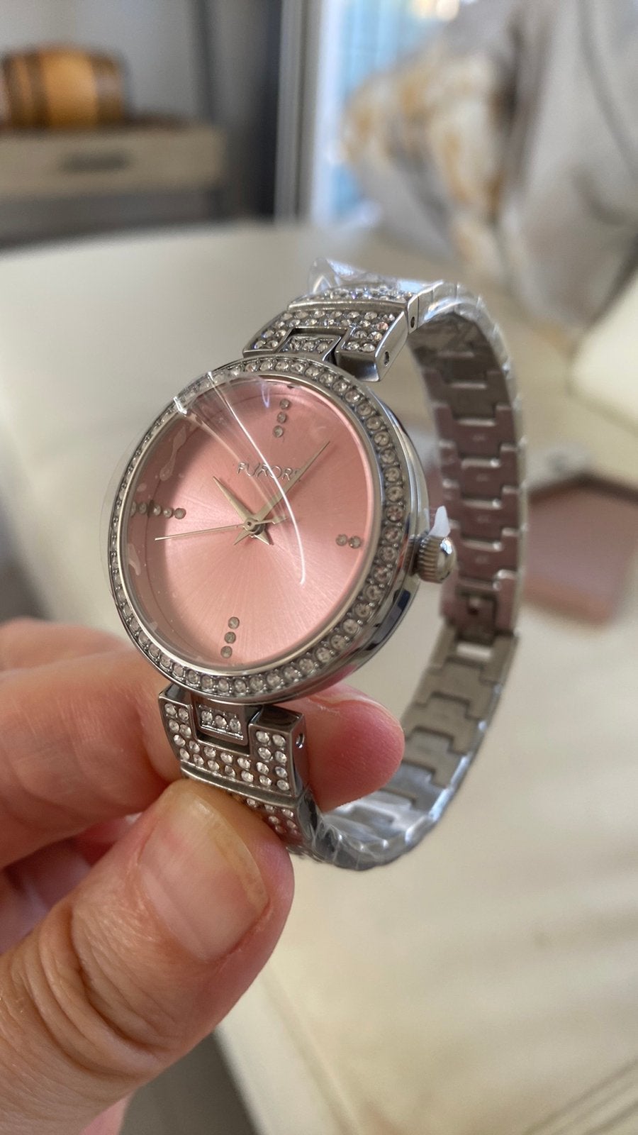 Dameshorloge, Staal, Polshorloge, Nieuw, Met strass