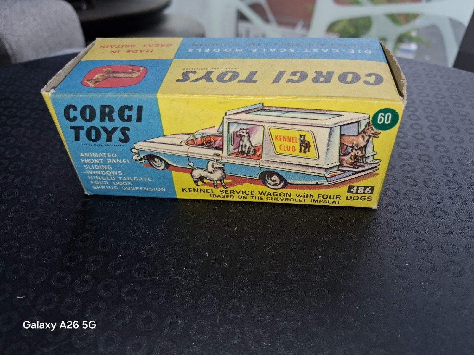 Corgi Toys Kennel Service Wagon met 4 honden (vintage), Ophalen of Verzenden, Gebruikt
