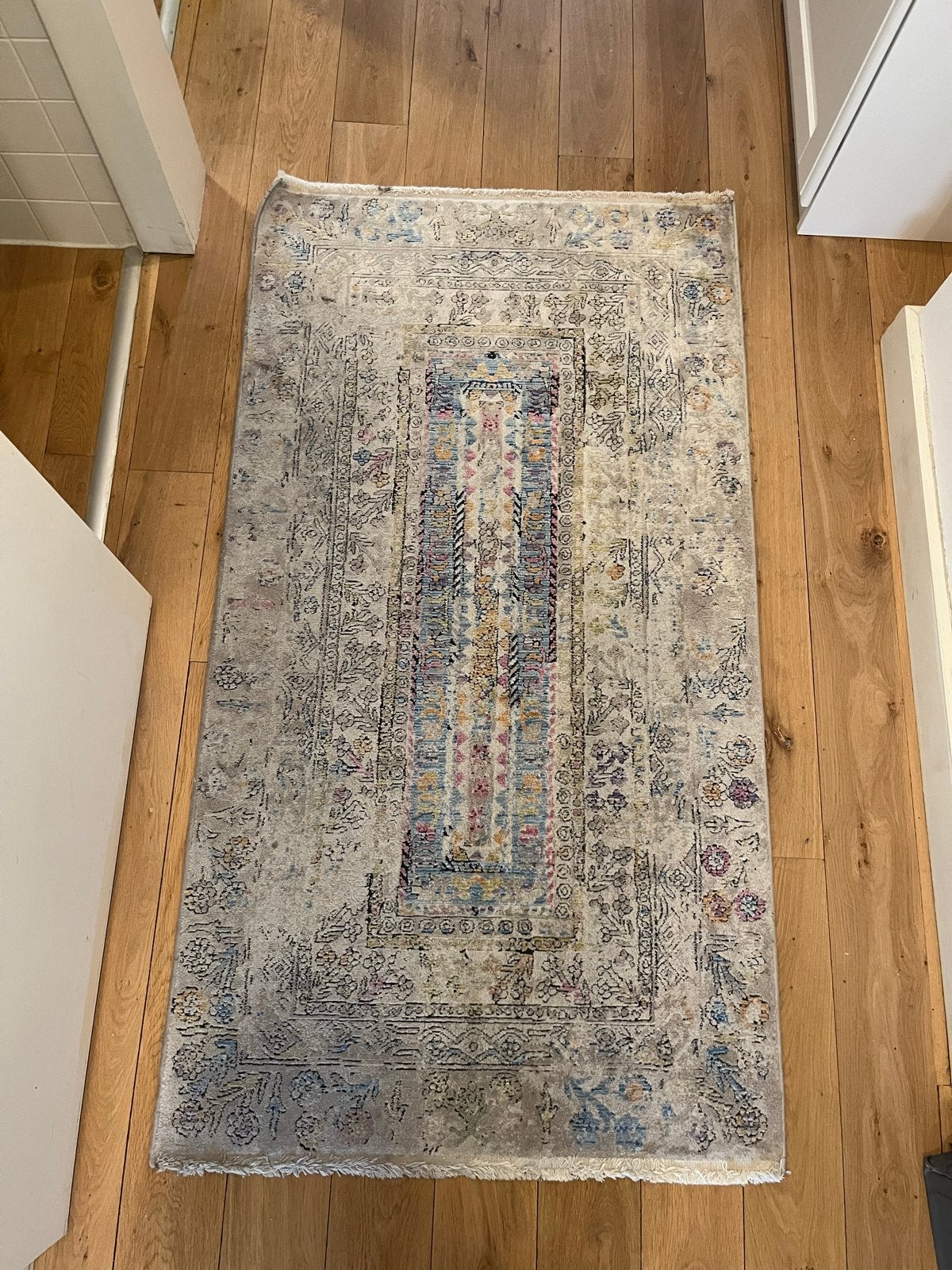 Lichtgekleurd Perzisch tapijt 80x150 cm - Geweldige conditie, Ophalen, 100 tot 150 cm, Beige, 50 tot 100 cm