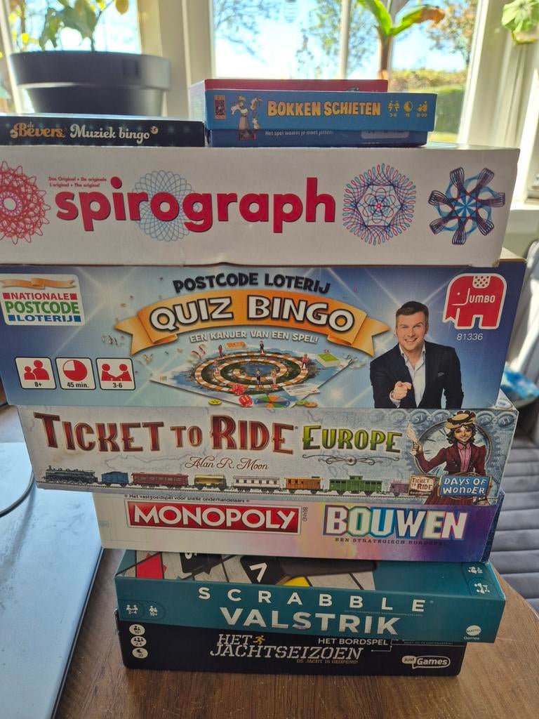 Diverse bordspellen en airhockeytafel te koop!, Vijf spelers of meer, Ophalen, Gebruikt, Diverse