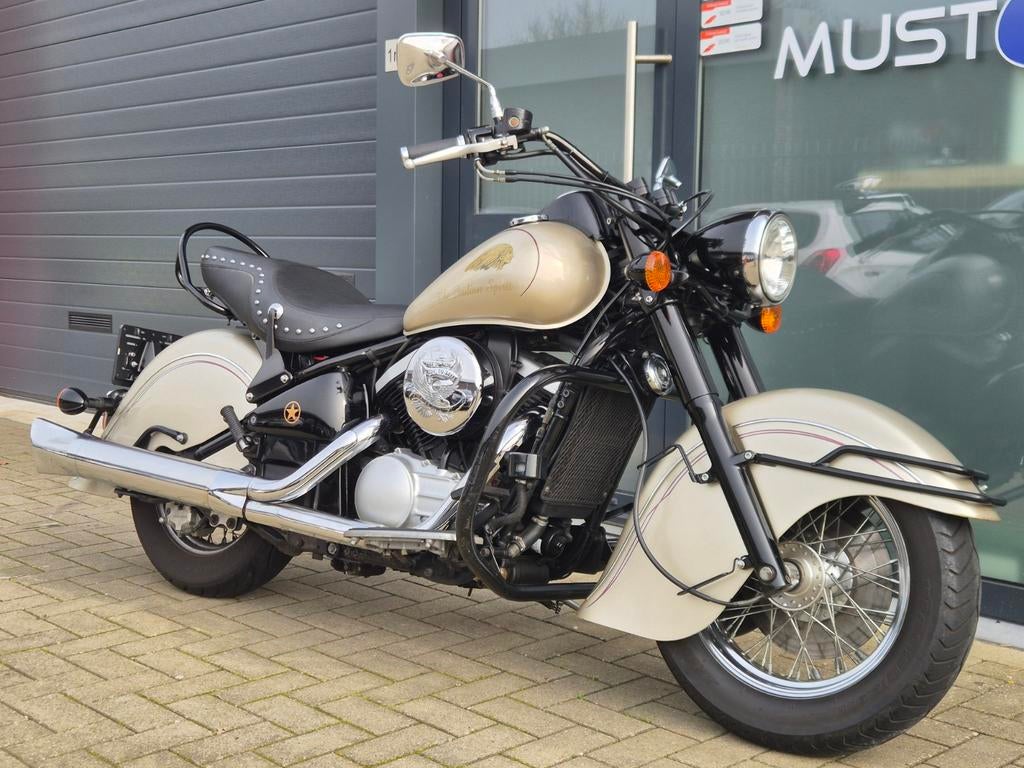 Indian Chief replica/Kawasaki VN 800Drifter 42KW/ Valbeugels, 2 cilinders, 805 cc, Chopper, Bedrijf