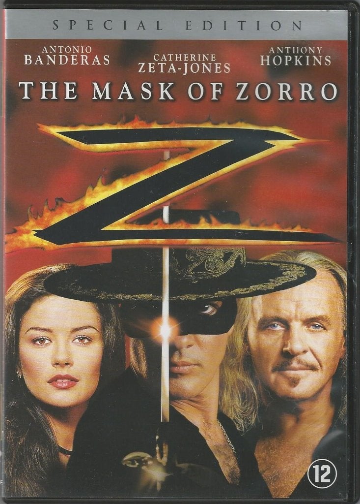 DVD "The Mask of Zorro" (1998) NL Uitgave, Engels, Bonusmateriaal, Ophalen of Verzenden, Zo goed als nieuw