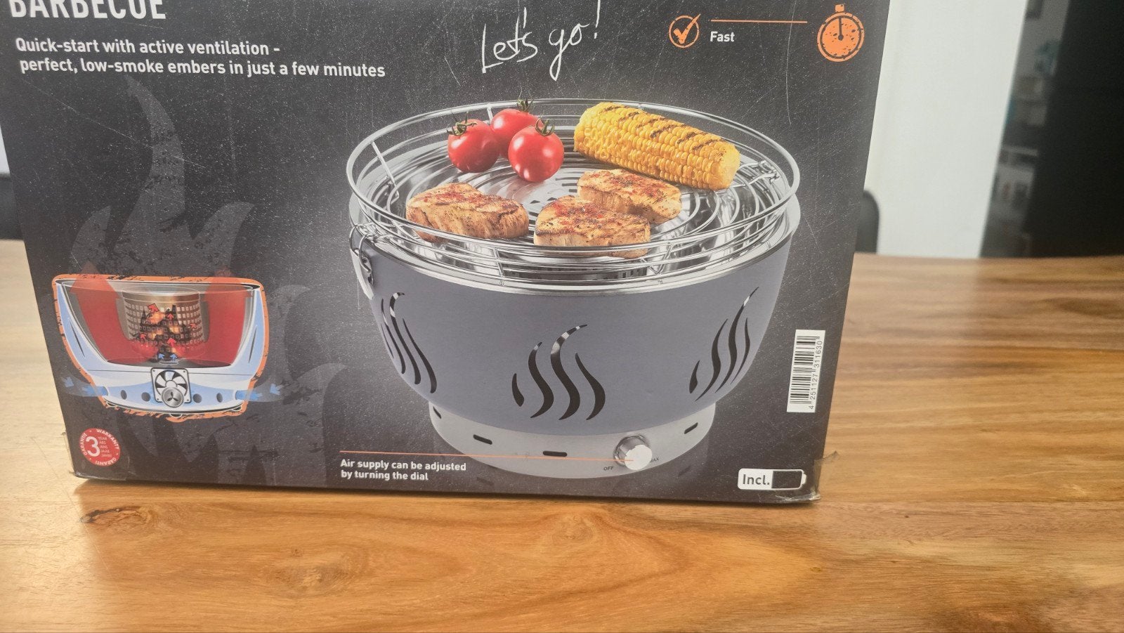 Nieuwe Geventileerde Houtskool Barbecue - Snel & Rookarm, Ophalen of Verzenden, Nieuw