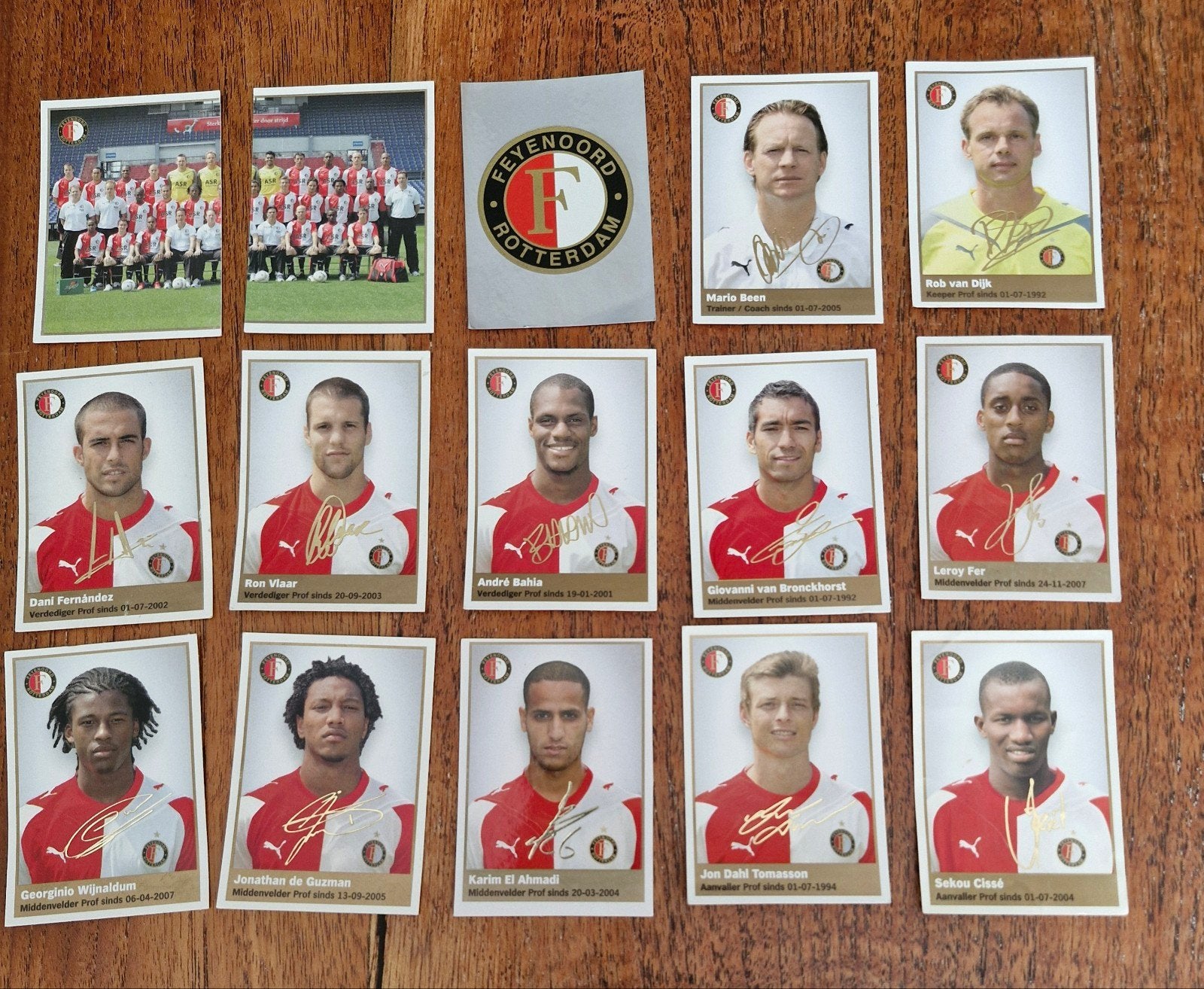 15 Feyenoord voetbalplaatjes 2009/2010, Verzamelen, Ophalen of Verzenden, Zo goed als nieuw, Feyenoord, Poster, Plaatje of Sticker