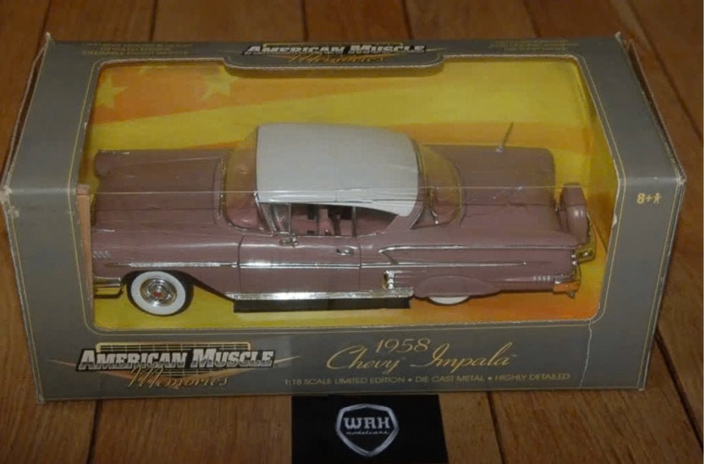 1:18 CHEVY IMPALA pink ERTL in box WRH, Verzenden, Zo goed als nieuw, Auto, ERTL