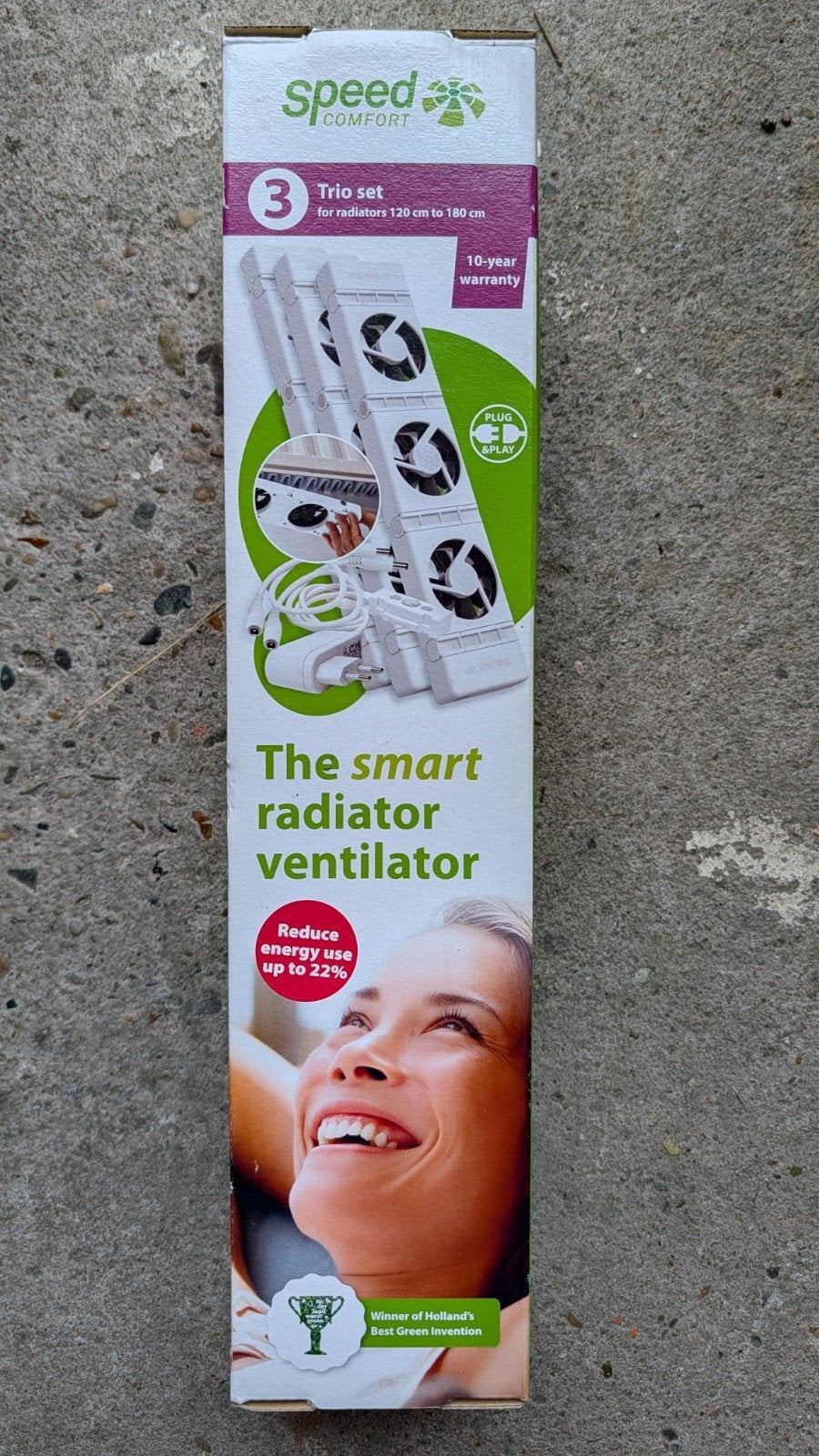 Nieuwe SpeedComfort Radiator Ventilator Trio Set - Energiebe, Minder dan 30 cm, Hoog rendement (Hr), Radiator, Nieuw