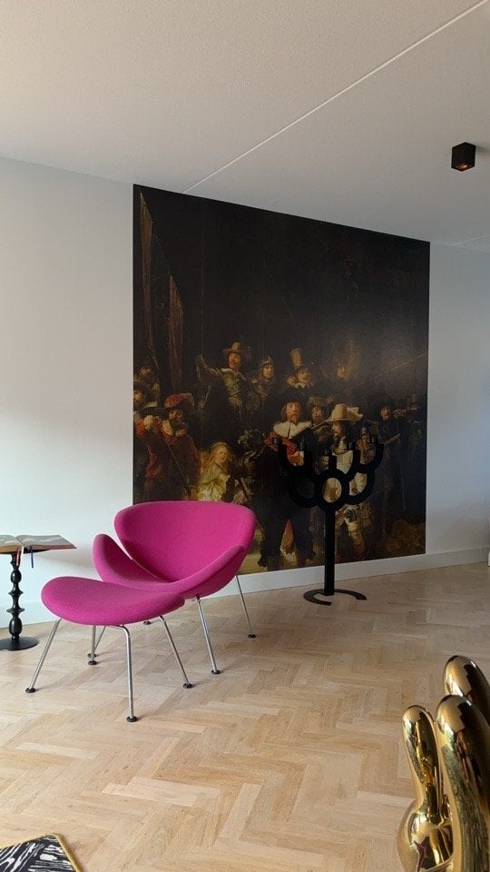 Artifort Orange Slice fauteuil met poef - Roze, Ophalen, Gebruikt, Overige kleuren, Eén