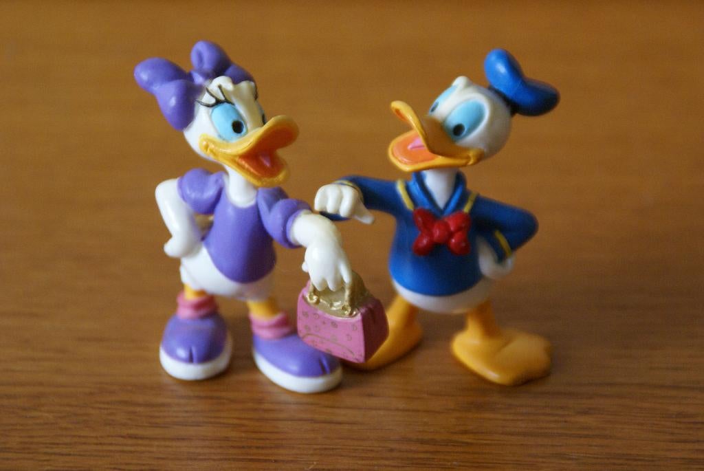 Donald en Katrien Duck, Bully, Bullyland, Walt Disney, Verzamelen, Poppetjes en Figuurtjes, Ophalen of Verzenden, Gebruikt