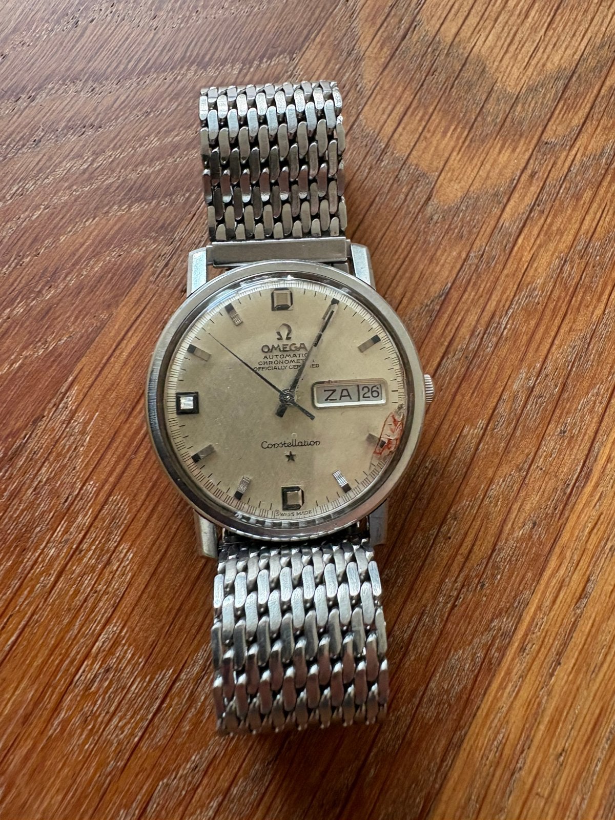 Omega Constellation vintage horloge, Ophalen, Staal, Gebruikt, Polshorloge