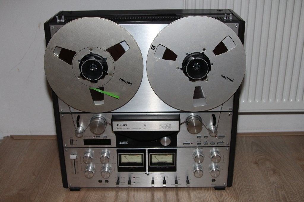 Philips N4520 bandrecorder met kap en accessoires, Audio, Tv en Foto, Bandrecorders, Ophalen, Bandrecorder, Met banden