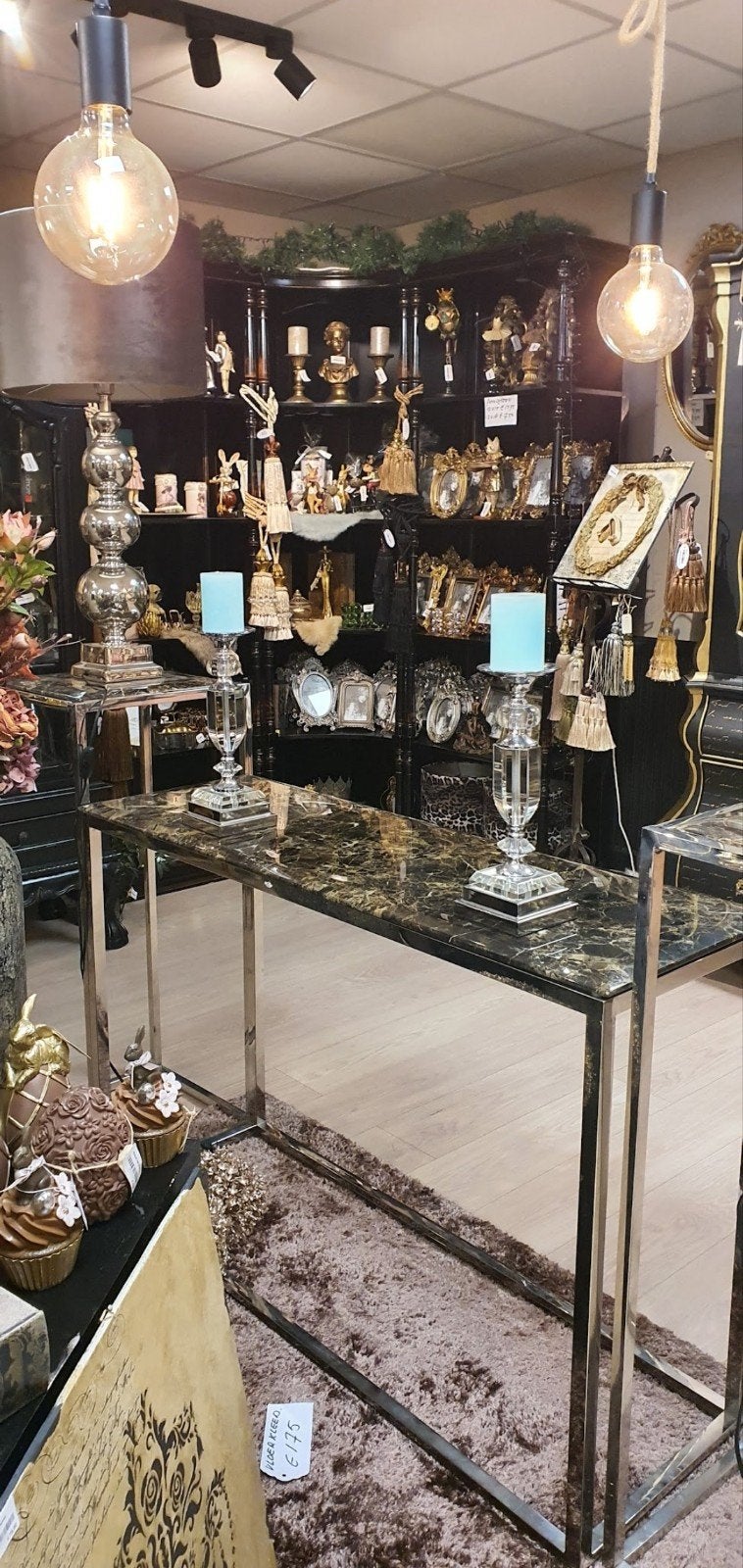 Colmore 3-delige set met marmer blad, Luxe, Modern, Klassiek, Metaal of Aluminium, Colmore, Onbekend