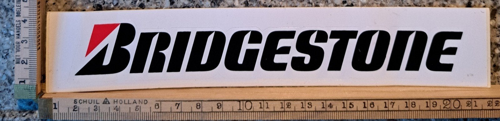 Vintage sticker Bridgestone autoband merk logo autosport, Ophalen of Verzenden, Zo goed als nieuw, Auto of Motor