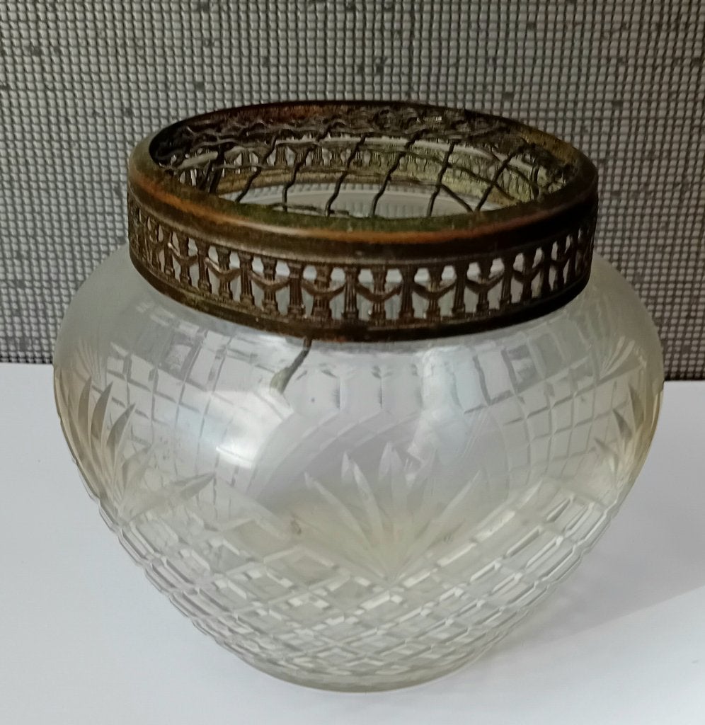 Antiek kristallen rozensteker rozenbowl, Verzenden