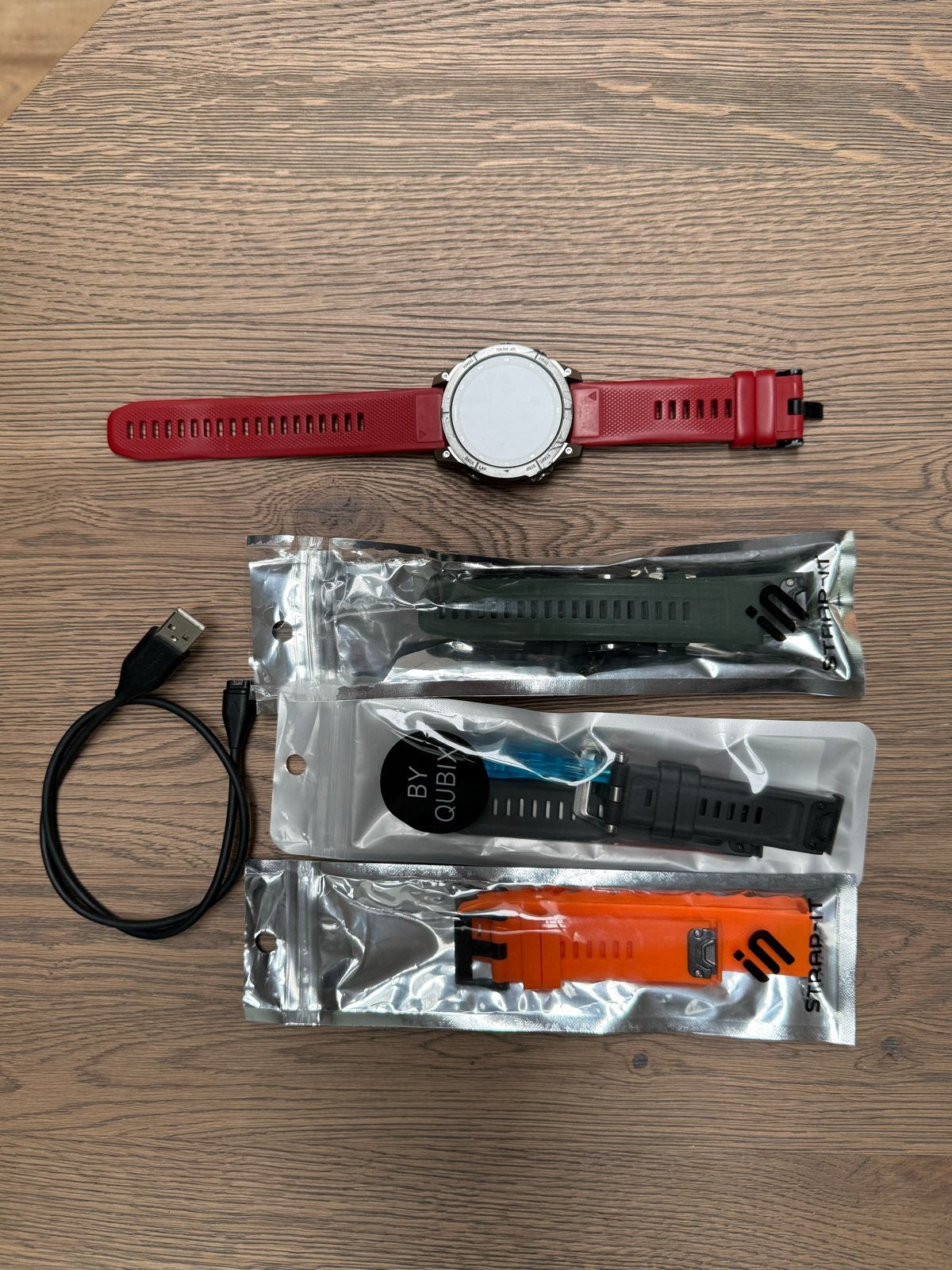 Garmin Fenix 7 Solar met extra bandjes en oplader, Sieraden, Tassen en Uiterlijk, Sporthorloges, Ophalen, Waterdicht, Afstand