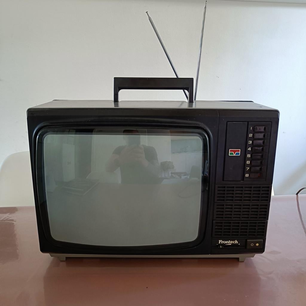 Frontech Beeldbuis TV - Vintage Draagbare Televisie, Ophalen, Gebruikt, Minder dan 40 cm, Overige merken