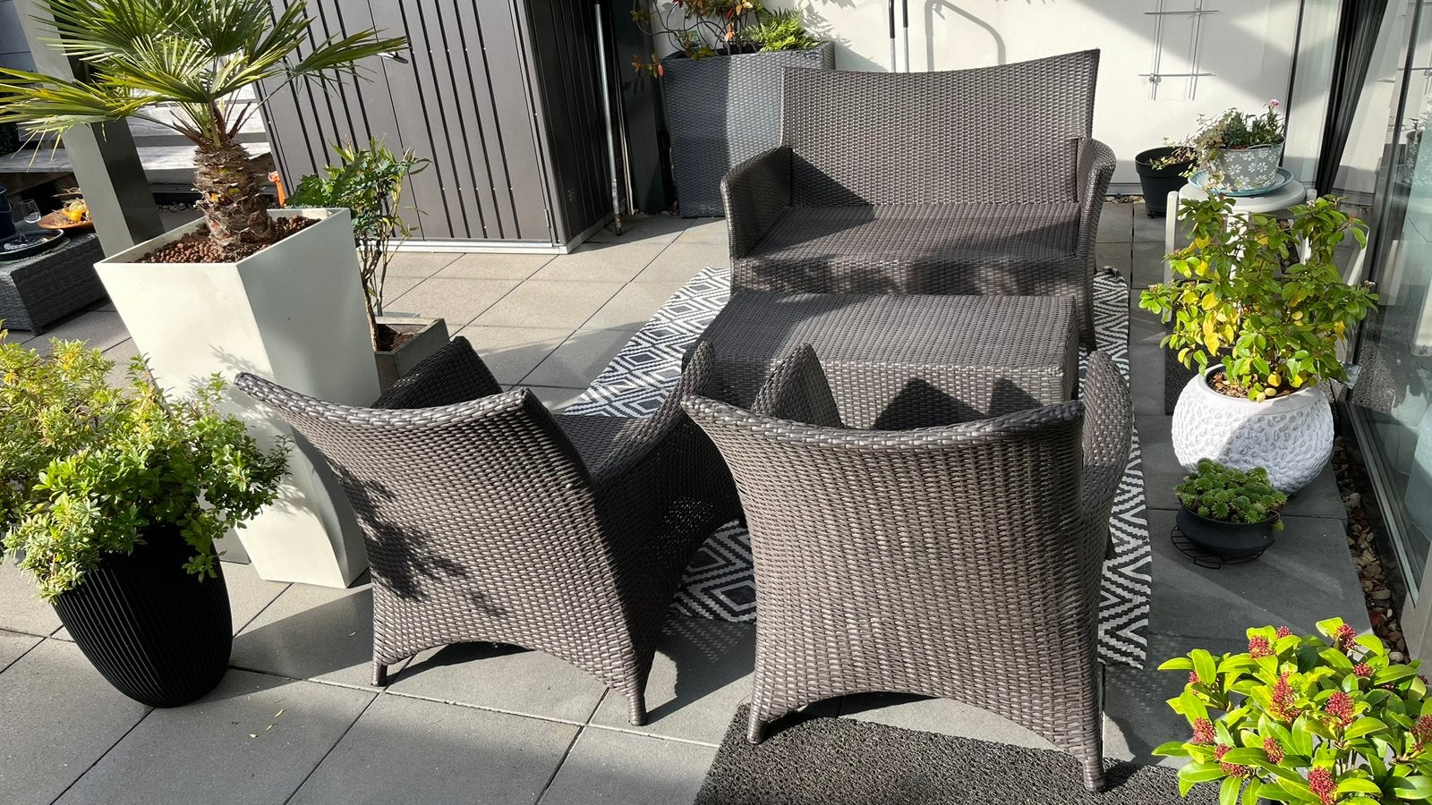 Z.g.o.h. Wicker loungeset. Als nieuw!, Ophalen, Zo goed als nieuw, Wicker