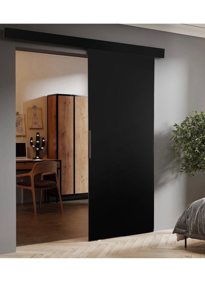 Schuifdeur MALIBU 205x86 zwart met kleine beschadiging, Doe-het-zelf en Verbouw, Deuren en Horren, Ophalen, 80 tot 100 cm, Binnendeur