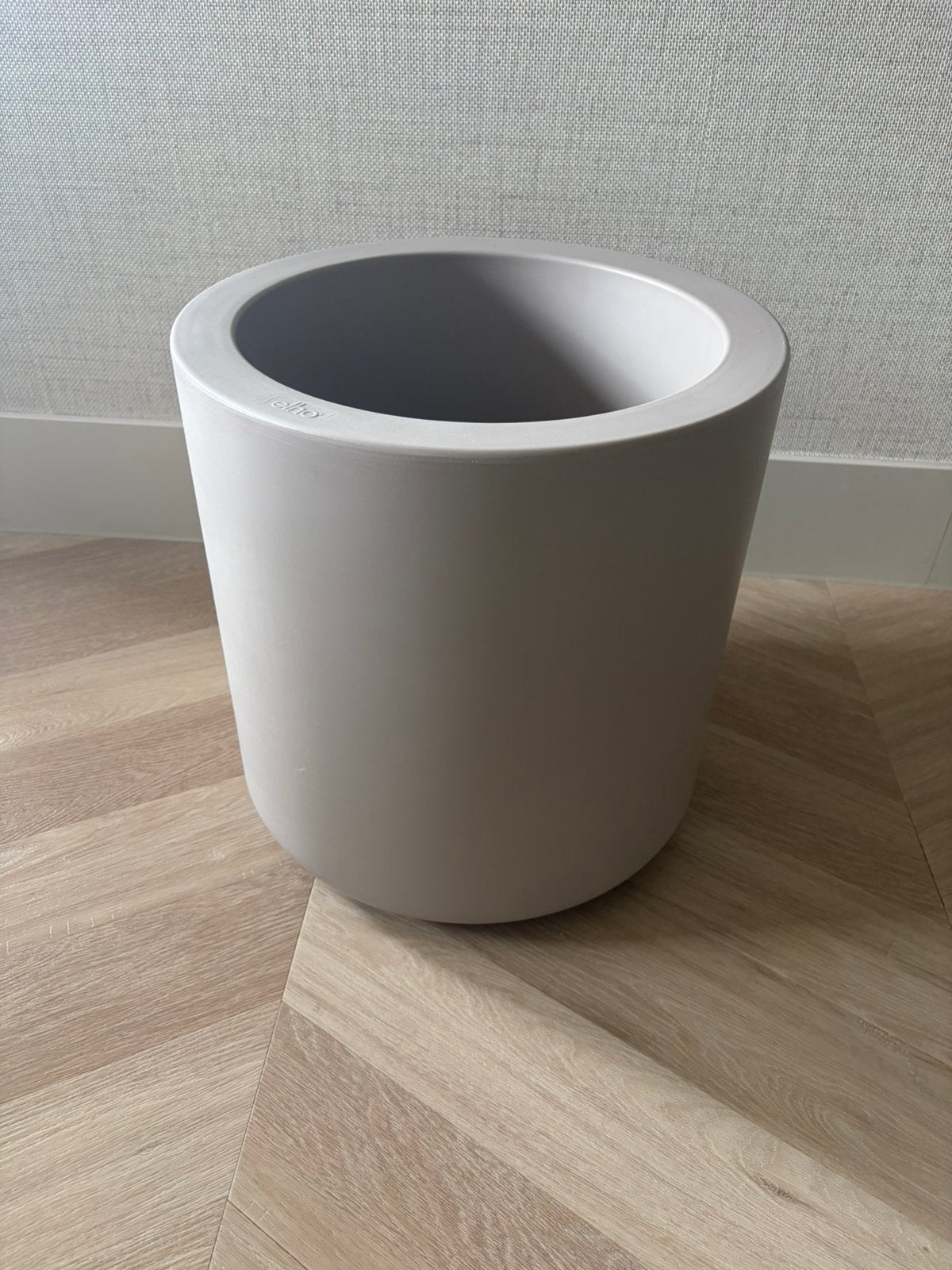 Elho pure cilinder beige pot 40cm, Ophalen, Kunststof, 40 cm of meer, Rond