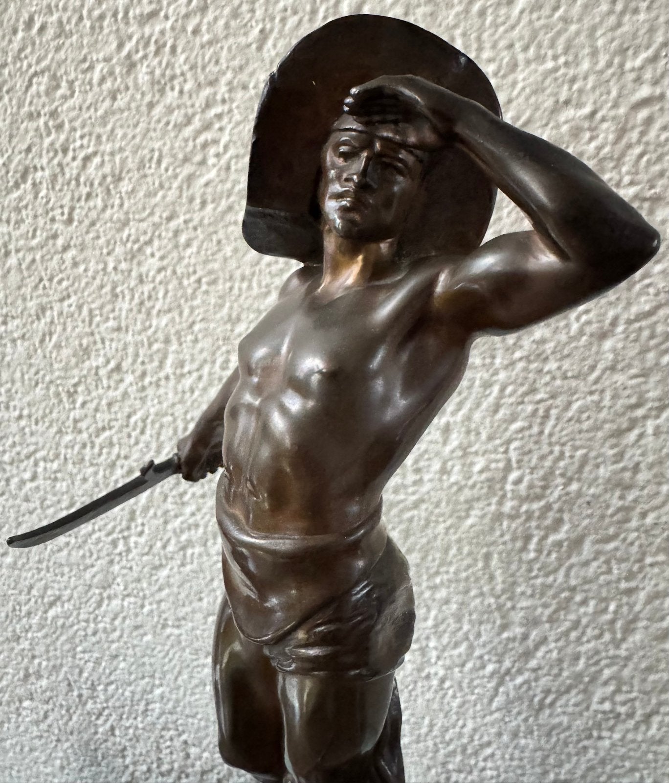 Heroische Krijger/Gladiator Fin de Siècle ca 1900 E. Picault, Ophalen, Handgemaakt, Brons, 20 - 50 cm