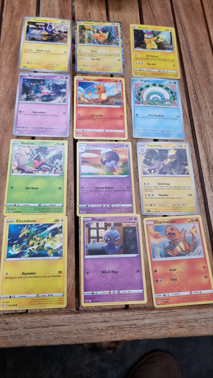 Diverse Pokémon Kaarten Collectie - set van 12 stuks, Ophalen of Verzenden, Gebruikt, Meerdere kaarten