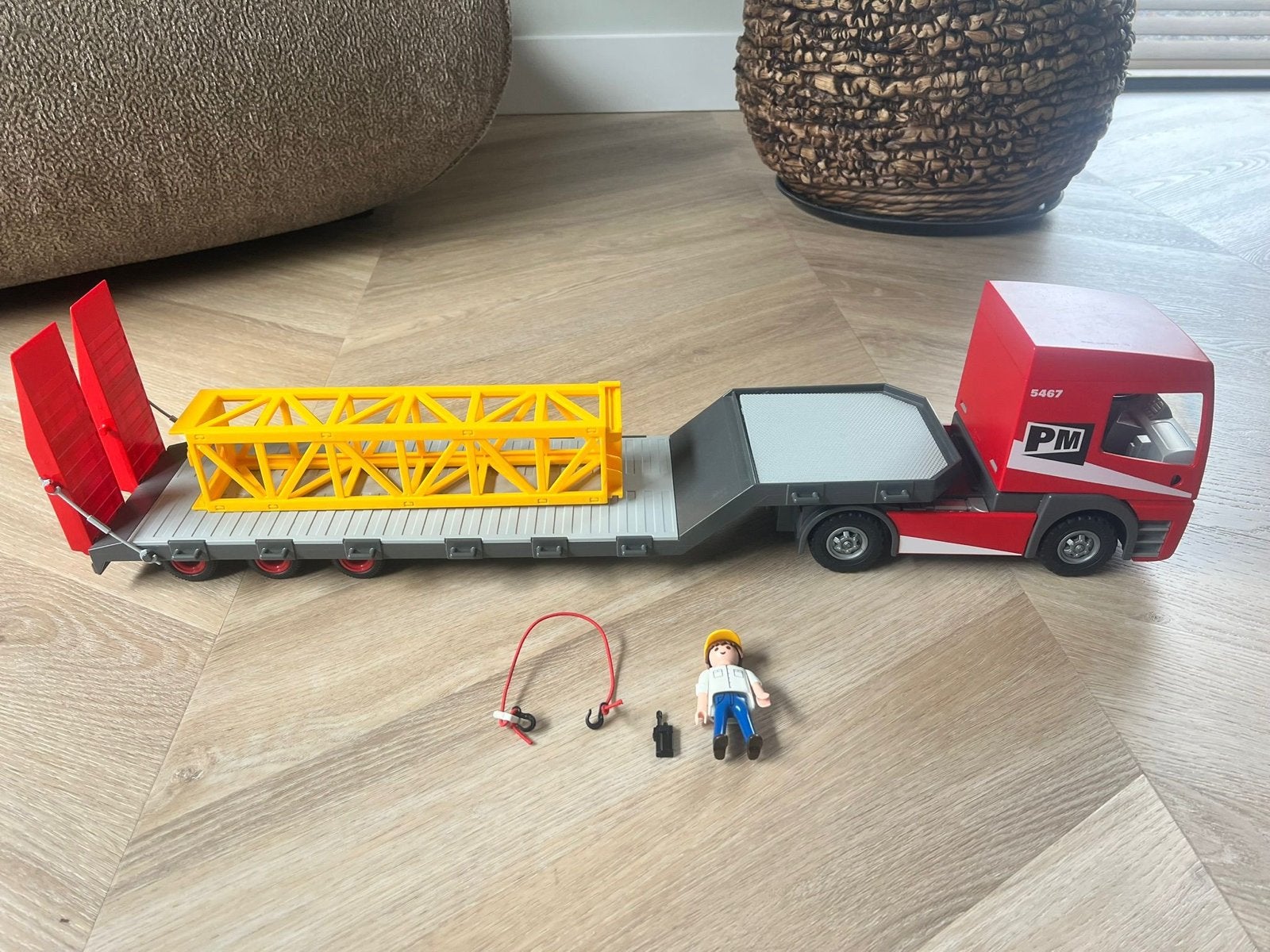 Playmobil vrachtwagen met oplegger (5467) - niet compleet, Ophalen of Verzenden, Gebruikt, Los playmobil