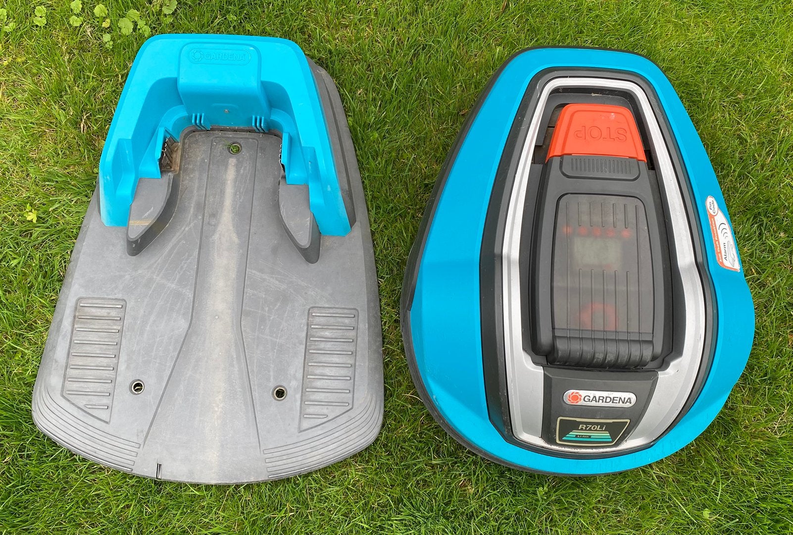 Gardena robotmaaier R70Li (laadstation defect), Ophalen, Gebruikt, Minder dan 20 cm
