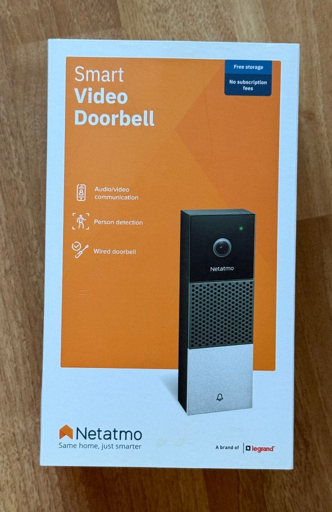 Netatmo video deurbel (alleen bedraad te gebruiken), Ophalen, Bewegingsdetectiesensor, Gebruikt, Bedraad
