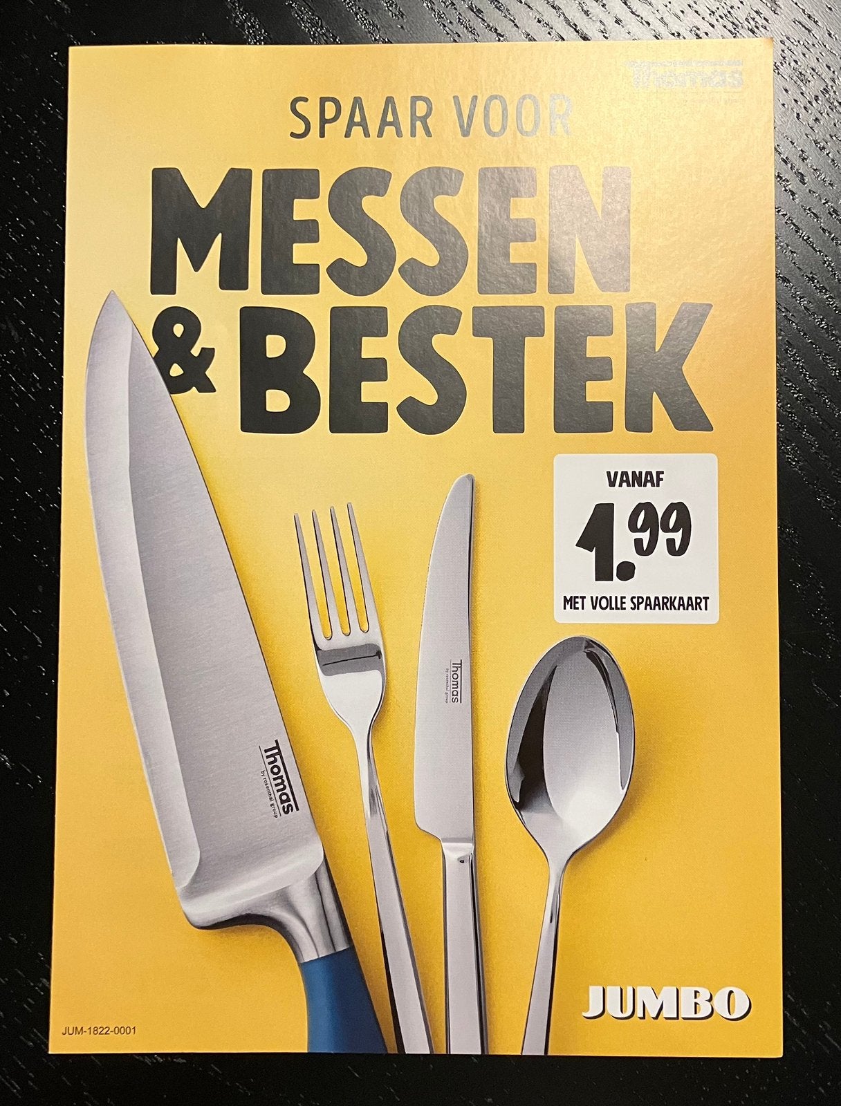 Jumbo messen & bestek zegels 15x / volle kaart, Jumbo, Ophalen of Verzenden
