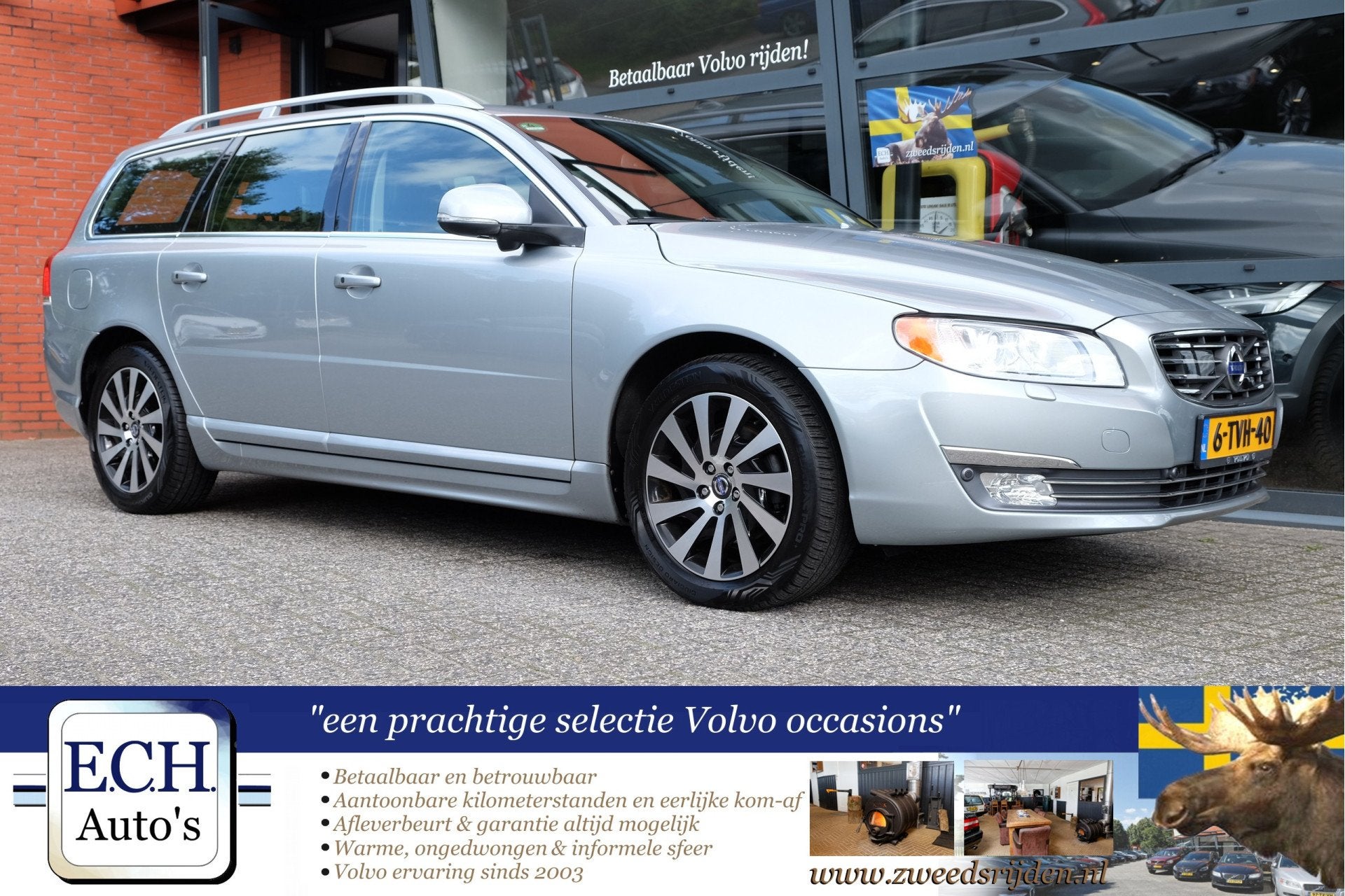Volvo V70 2.0 D4 181 pk Nordic+ Schuifdak, Leer, Trekhaak, X, Auto's, Voorwielaandrijving, 4 cilinders, Automatische klimaatregeling