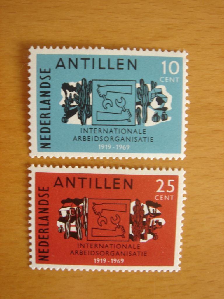 Ned. Antillen 1969 NVPH 414 en 415 I.A.O., Ophalen of Verzenden, Postfris